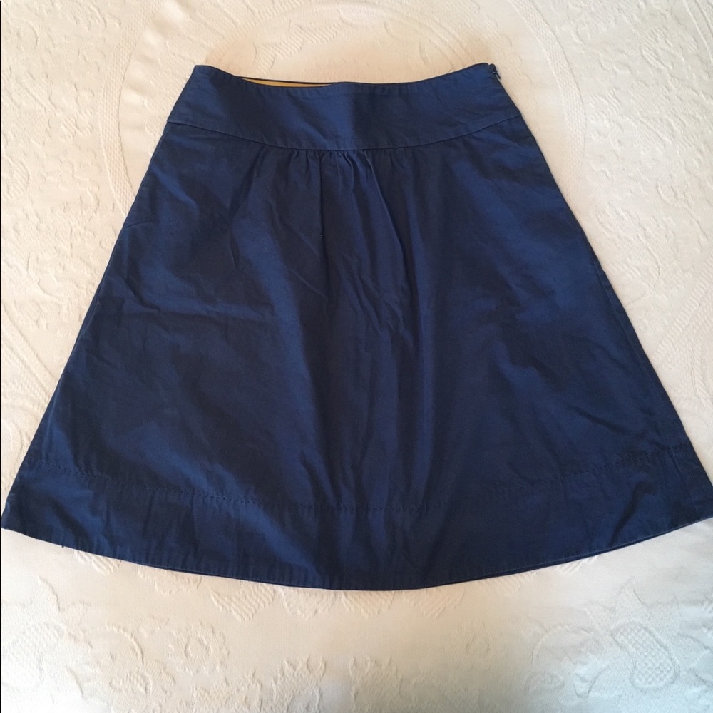 Blue J. Crew a-line skirt with pockets